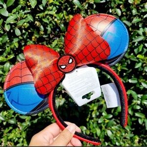 Disney Parks 2023 Marvel Spider-Man Red Blue Mickey Minnie Ear Headband NEW